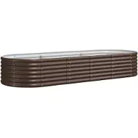 vidaXL "WINTER SALE"Hochbeet - Blumenkasten - Pflanzkorb - Verzinkter Stahl 224x80x36 cm Braun - Beete Einfacher Aufbau NEU9837904
