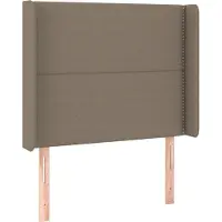 Syfax Kopfteil mit Ohren Taupe 103x16x118/128 cm Stoff