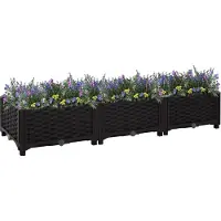Furnicato Hochbeet 120x40x23 cm Polypropylen