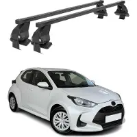 Menabo Dachträger Grundträger für Toyota Yaris 2020-2025 Stahl Schwarz 2tlg