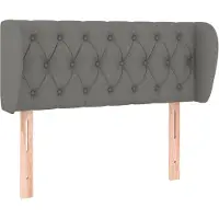 Syfax Kopfteil mit Ohren Dunkelgrau 103x23x78/88 cm Stoff
