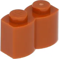 LEGO 1x2 Pallisade - 250 Stück Dunkles Orange