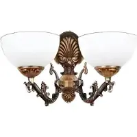AEA Wandlampe Wandleuchten Wandleuchte Lüster Wand Lampen Braun Klassisch