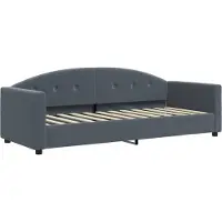 Syfax Tagesbett Dunkelgrau 80x200 cm Samt