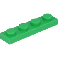 LEGO 1x4 Platte 3710 - 250 Stück Hellgrün