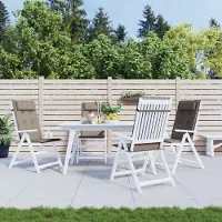 vidaXL "2026 Promotion" Hochlehner-Auflagen 4 Stk. - Hohe Qualität - Taupe Oxford-Gewebe - Gartenmöbelauflagen CC22032