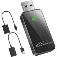 Salcar Kabelloser CarPlay Adapter Wireless für iPhone iOS 10+ & mit eingebautem Auto Carplay