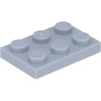 LEGO 2x3 Platten 3021 - 100 Stück Helles Bläuliches Grau