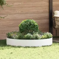 Prolenta Maison Exclusive - Pflanzenring Weiß 120 x 120 x 20 cm Kaltgewalzter Stahl