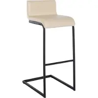 CLP Barhocker Newport Schwarz, Farbe:creme, Grundmaterial:Stoff