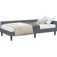 Syfax Eckbettgestell mit Matratze Sonstiges 2 pcs Grau Samt