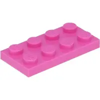 LEGO 100 Stück 3020 Platten Plates 2x4 Part Basic 100 Dunkles Pink