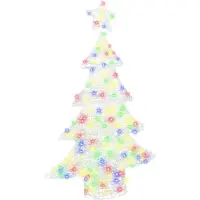 Syfax Weihnachtsbaum mit 100 LEDs Mehrfarbig 120 cm Acryl