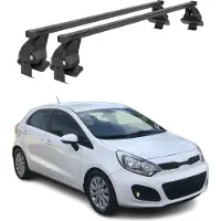 Menabo Dachträger Grundtäger für Kia Rio Schrägheck 2011-2017 50kg Stahl Schwarz
