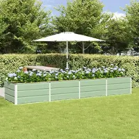 vidaXL "Schlussverkauf" Pflanzkübel im Garten - 1 pc - Blumenbeet/Gartenbeet - Grün 320x80x45 cm Stahl C13571