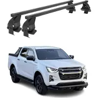 Menabo Dachträger Grundträger für Isuzu D-Max III 2019-2025 Stahl Schwarz 2tlg