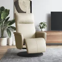 Prolenta Maison Exclusive - Relaxsessel mit Fußteil Creme Kunstleder