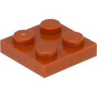LEGO 2x2 Platten 3022 - 250 Stück Dunkles Orange