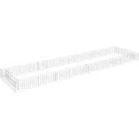 vidaXL Möbel Gabionen-Hochbeet - Blumenkasten --Hochbeet Verzinkter Stahl 400x100x20 cm - Beete Einfacher Aufbau CLORIS7015446