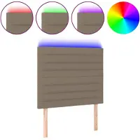 Syfax LED Kopfteil Taupe 80x5x118/128 cm Stoff