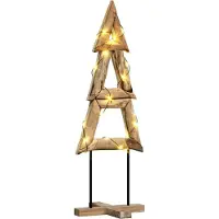 Syfax Weihnachtsbaum mit Ständer Braun 120 cm Massivholz Teak