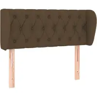 Syfax Kopfteil mit Ohren Dunkelbraun 93x23x78/88 cm Stoff