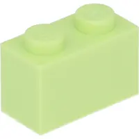 LEGO : 100x Stein 1x2 in 'Yellowish Green'
