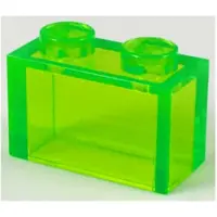 LEGO 1x2 Stein 3065 - 50 Stück Transparent Hellgrün