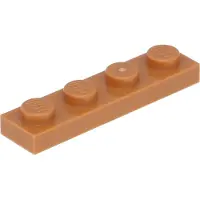 LEGO 1x4 Platte 3710 - 250 Stück Mittleres Nougat