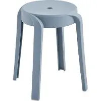 HOME DELUXE Hocker NIVO – Stapelbar, Hellblau (2er Set) | Platzsparende Sitzhocker für Küche, Wohnzimmer & Garten