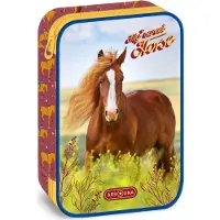 ARS UNA Schule Federmäppchen My Sweet Horse - Pferd, braun-gelb-violett, für Mädchen