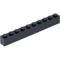 LEGO 100 Stück 6111 Stein Brick 1x10 Part Basic Steine 100 Schwarz