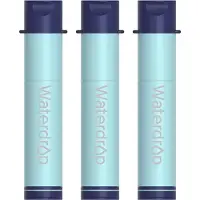 Waterdrop Wasserfilter Outdoor-Entfernt 99,99% aller Bakterien, Wasserfilter Outdoor Survival Filtersystem für Notfälle, Wandern, Hellblau (3)