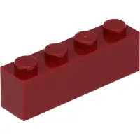 LEGO 250 Stück 3010 Stein Brick 1x4 Part Basic Steine 250 Dunkelrot