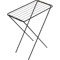 Rörets Rapid Wäscheständer Schwarz, 81x41,5x84 cm, 7 m Trockenleine, kompakt, klappbar