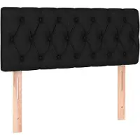 Syfax Kopfteil Schwarz 100x7x78/88 cm Stoff