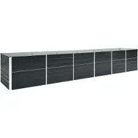 vidaXL "Winteraktion" Garten-Hochbeet Verzinkter Stahl 480x80x77 cm Anthrazit - Beete CC18398
