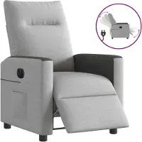 vidaXL "2026 Promotion" Relaxsessel Elektrisch - Einzelsofa - Wolkengrau Stoff - Couchsessel CC17847