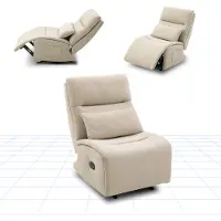 FlexiSpot HomeEase Relaxsessel mit Schaukelfunktion, 3-fach Liegefunktion, Lendenkissen & Fußstütze, Seitentasche, für Stillzeit, Wohnzimmer, Beige