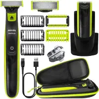Philips OneBlade Rasierer QP2724/10 + Etui + 2 Körperaufsätze + Oneblade Ständer