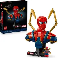 LEGO Marvel Iron Spider-Man Büste 76326, 379 Teile, Konstruktionsset für Erwachsene, Sammlerstück, mit Minifigur, bewegliche Arme