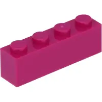 LEGO : 50 Steine 1x4, Magenta