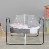 StarTech.com Elektrische Babyschaukel & Babywippe, automatisches Schaukeln, 3 Stufen, mit Musik, bis 18 kg, grau