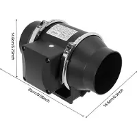 StarTech.com Inline Rohr-/Kanalventilator - ZA-100-1 - 100 mm (10 cm) - 220V AC - PP/Kupfer/Siliziumstahl - 23×16,5×14,6 cm - 1,43 kg