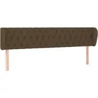 Syfax Kopfteil mit Ohren Dunkelbraun 203x23x78/88 cm Stoff