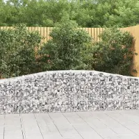 Prolenta Maison Exclusive - Gabionen mit Hochbogen 10 Stk. 400x50x60/80cm Verzinktes Eisen