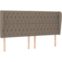 Syfax Kopfteil mit Ohren Taupe 183x23x118/128 cm Stoff