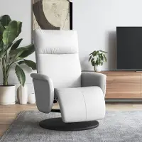 Prolenta Maison Exclusive - Relaxsessel mit Fußteil Weiß Kunstleder