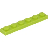 LEGO 1x6 Platte 3666 - 250 Stück Lime