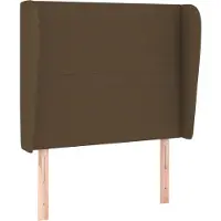 Syfax Kopfteil mit Ohren Dunkelbraun 103x23x118/128 cm Stoff